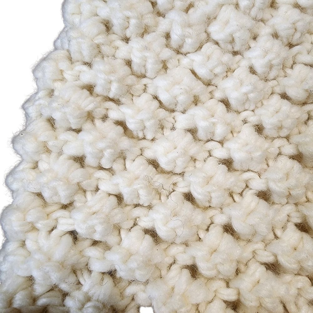 Free People Cream Knit Beanie Hat One Size - Picture 3 of 3